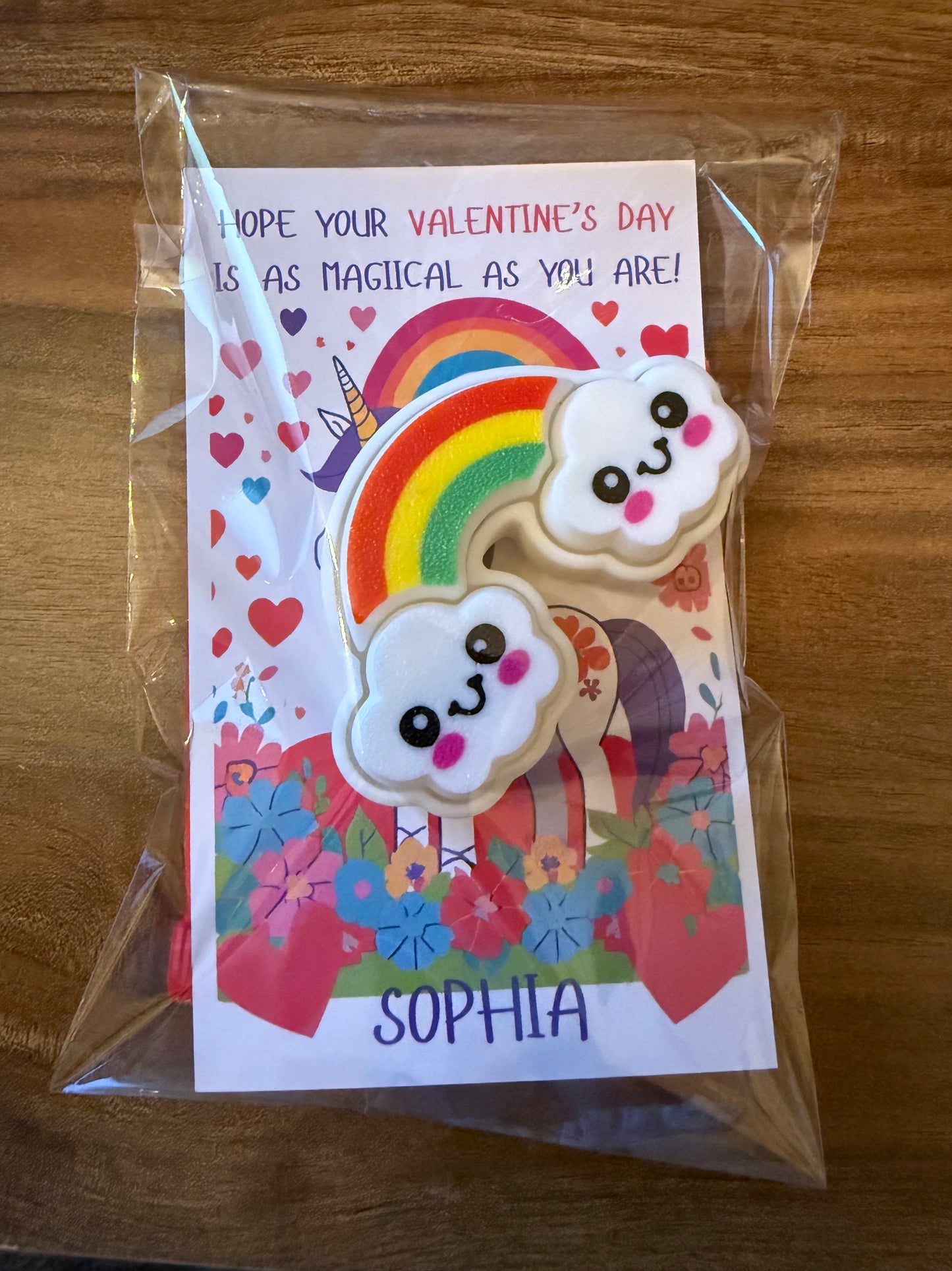 Personalized Unicorn Valentine’s Day Card Set - Includes Choice of Toy - Set of 10