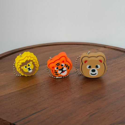 Lions, Tigers, and Bears Keychain Fidget Clickers | Pack of 3 | Fun and Functional Sensory Toy