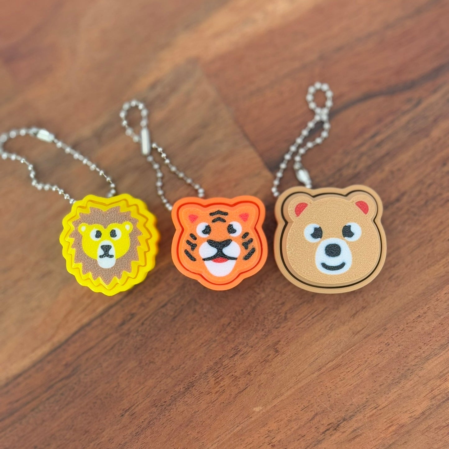 Lions, Tigers, and Bears Keychain Fidget Clickers | Pack of 3 | Fun and Functional Sensory Toy