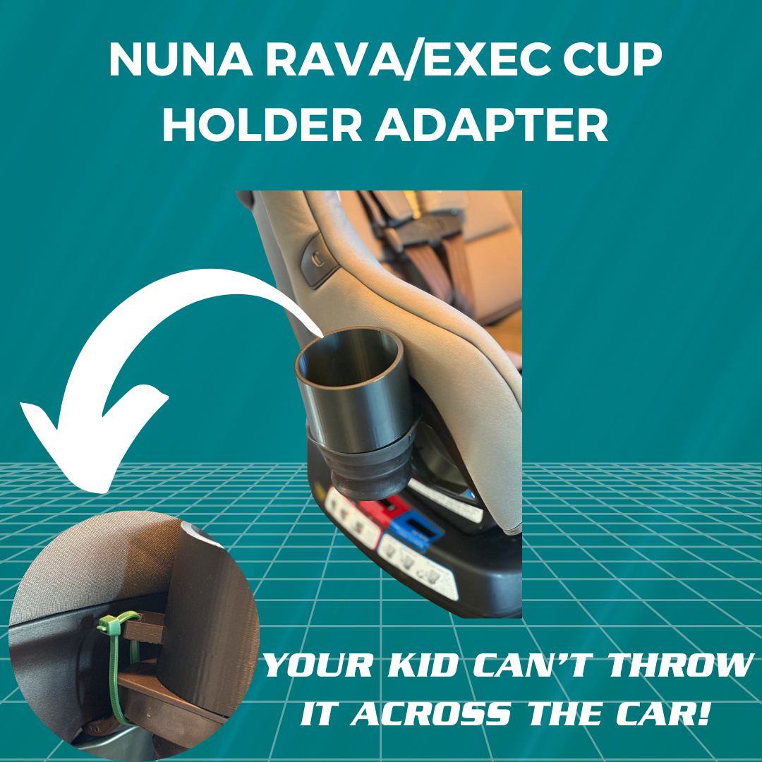 Enhanced Cup Holder Adapter for Nuna Rava & Exec - Child-Proof Design